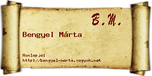 Bengyel Márta névjegykártya