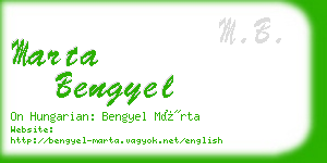 marta bengyel business card